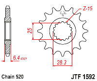 Звездочка ведущая JTF1592.13 зубьев