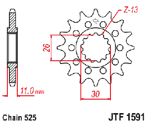 Звездочка ведущая JTF1591.15 зубьев