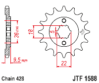 Звездочка ведущая JTF1588.19 зубьев