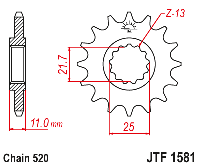 Звездочка ведущая JTF1581.13 зубьев