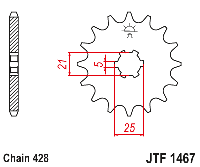 Звездочка ведущая JTF1467.13 зубьев