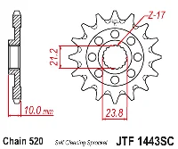 Звездочка ведущая JTF1443.13SC зубьев