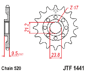 Звездочка ведущая JTF1441.13SC зубьев