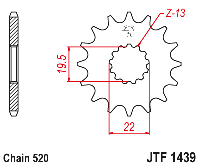 Звездочка ведущая JTF1439.11 зубьев