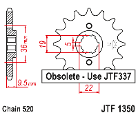 Звездочка ведущая JTF1350.13 зубьев