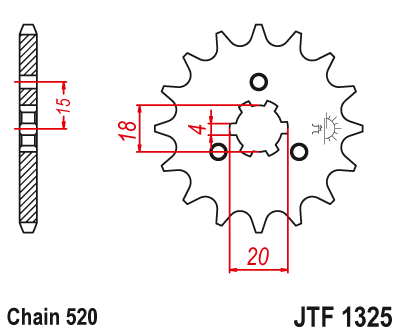 Звездочка ведущая JTF1325.11 зубьев
