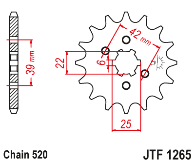 Звездочка ведущая JTF1265.12 зубьев