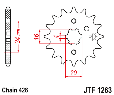 Звездочка ведущая JTF1263.11 зубьев