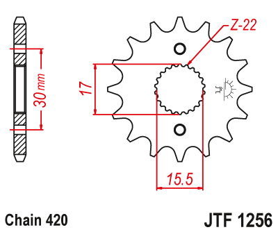 Звездочка ведущая JTF1256.13 зубьев