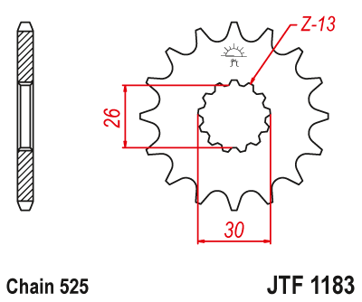Звездочка ведущая JTF1183.17 зубьев