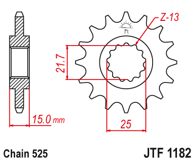 Звездочка ведущая JTF1182.13 зубьев