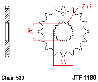 Звездочка ведущая JTF1180.17RB зубьев с демпфером