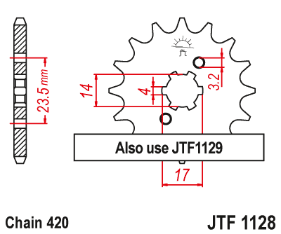 Звездочка ведущая JTF1128.11 зубьев