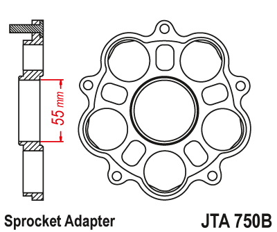 Адаптер для звездочки JTA750B - фото 1 - id-p88880502