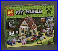 Конструктор My world Лего Майнкрафт светящийся Времена года 3 в 1