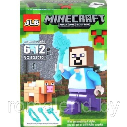 Набор мини-фигурок Minecraft 8 штук - фото 2 - id-p89051579
