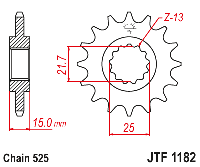 Звездочка ведущая JTF1182.14 зубьев