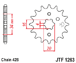 Звездочка ведущая JTF1263.13 зубьев