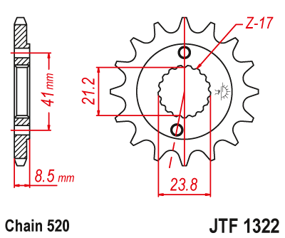 Звездочка ведущая JTF1322.15 зубьев - фото 1 - id-p88880861