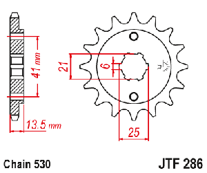 Звездочка ведущая JTF286.15 зубьев