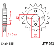 Звездочка ведущая JTF293.16 зубьев