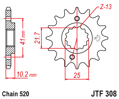 Звездочка ведущая JTF308.15 зубьев - фото 1 - id-p88881209