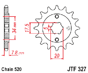 Звездочка ведущая JTF327.14 зубьев