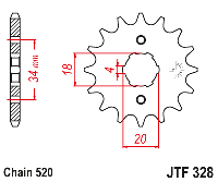 Звездочка ведущая JTF328.13 зубьев