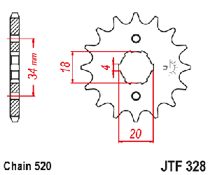 Звездочка ведущая JTF328.13 зубьев