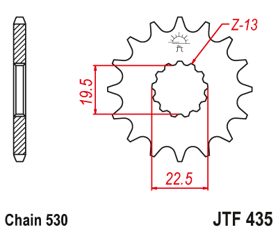 Звездочка ведущая JTF435.15 зубьев
