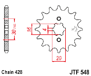 Звездочка ведущая JTF548.14 зубьев
