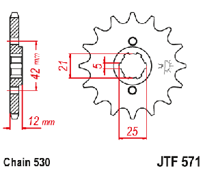 Звездочка ведущая JTF571.16 зубьев