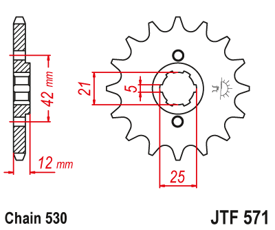 Звездочка ведущая JTF571.16 зубьев - фото 1 - id-p88881608