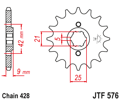 Звездочка ведущая JTF576.17 зубьев