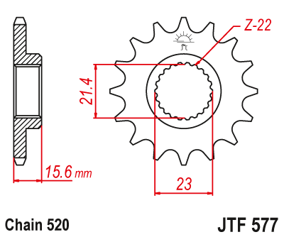 Звездочка ведущая JTF577.15 зубьев - фото 1 - id-p88881676