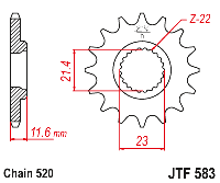 Звездочка ведущая JTF583.14 зубьев