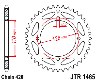 Звездочка ведомая JTR1465.47 зубьев