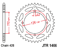 Звездочка ведомая JTR1466.46 зубьев