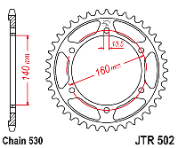 Звездочка ведомая JTR502.45 зубьев