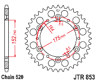 Звездочка ведомая JTR853.50 зубьев