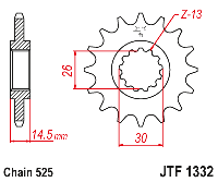 Звездочка ведущая JTF1332.15 зубьев