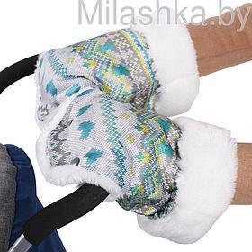 Аксессуар рукавички для санок (арт. РС1) бирюза
