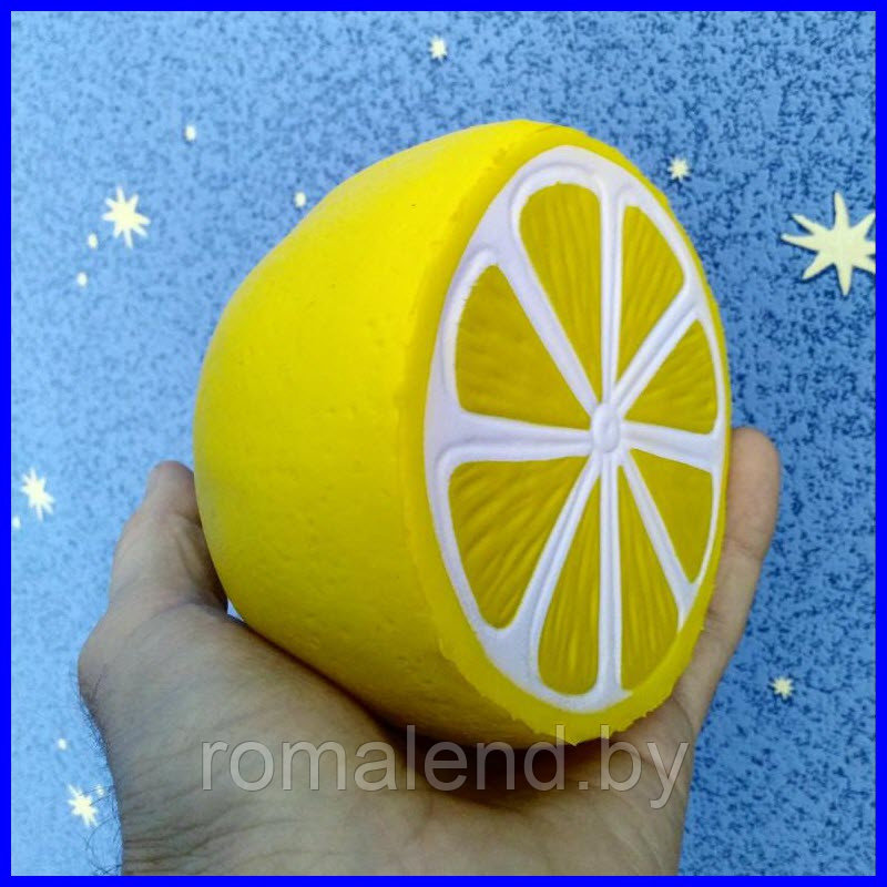 Большой сквиш-антистресс Squish Лимон