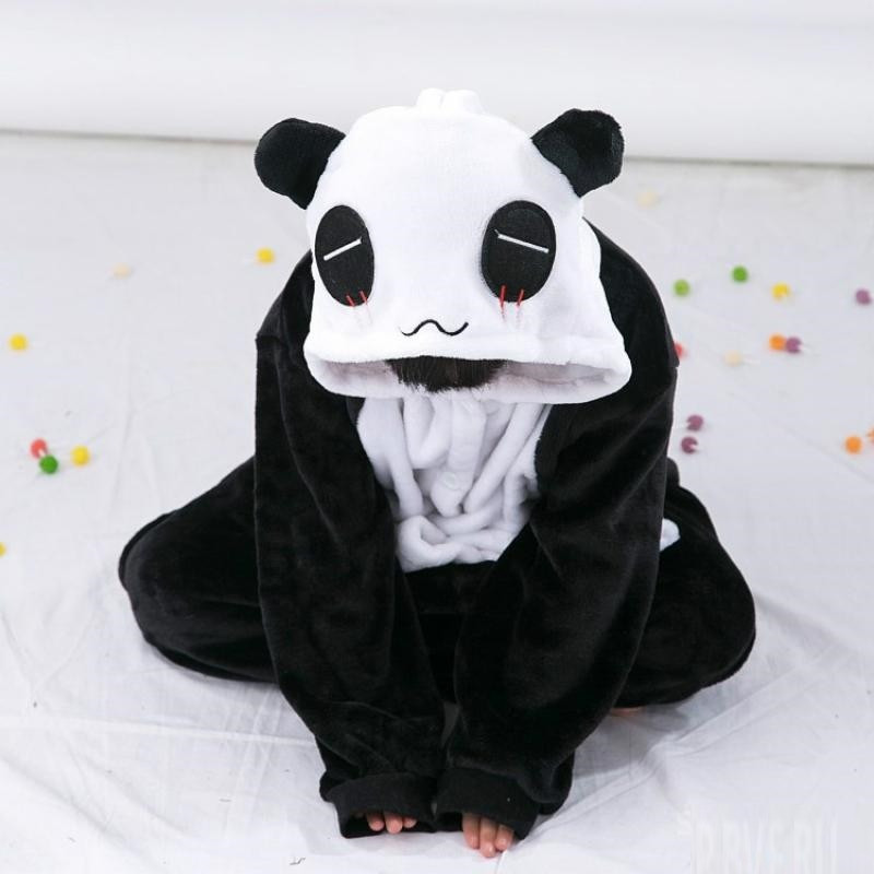 Пижама кигуруми Панда детская (рост 95-100, 100-109, 110-119 см) - фото 4 - id-p87481800