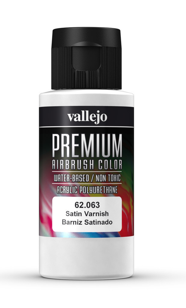 Сатиновый Лак Vallejo Premium Colors  (Satin Varnish), 60 мл