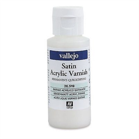 Покрывной сатиновый лак Vallejo PERMANENT SATIN VARNISH, 60мл. - фото 2 - id-p89080318
