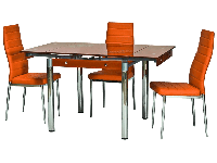 Стол обеденный SIGNAL GD082 оранжевый