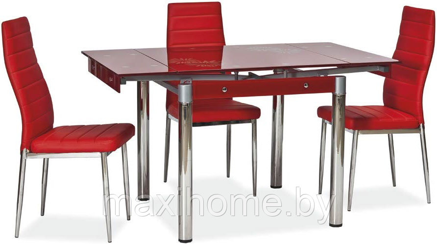 Стол обеденный SIGNAL GD082 красный - фото 1 - id-p89082292