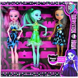 Куклы шарнирные Monster High (набор из 3-х штук) 338