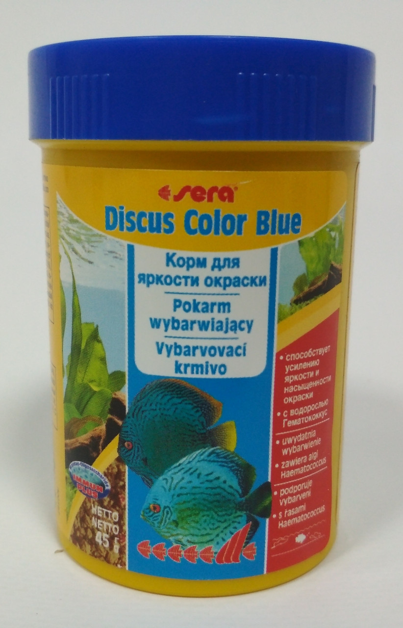 Корм для улучшения окраски у синих дискусов Sera Discus color Blue 100ml/48g - фото 1 - id-p89084122